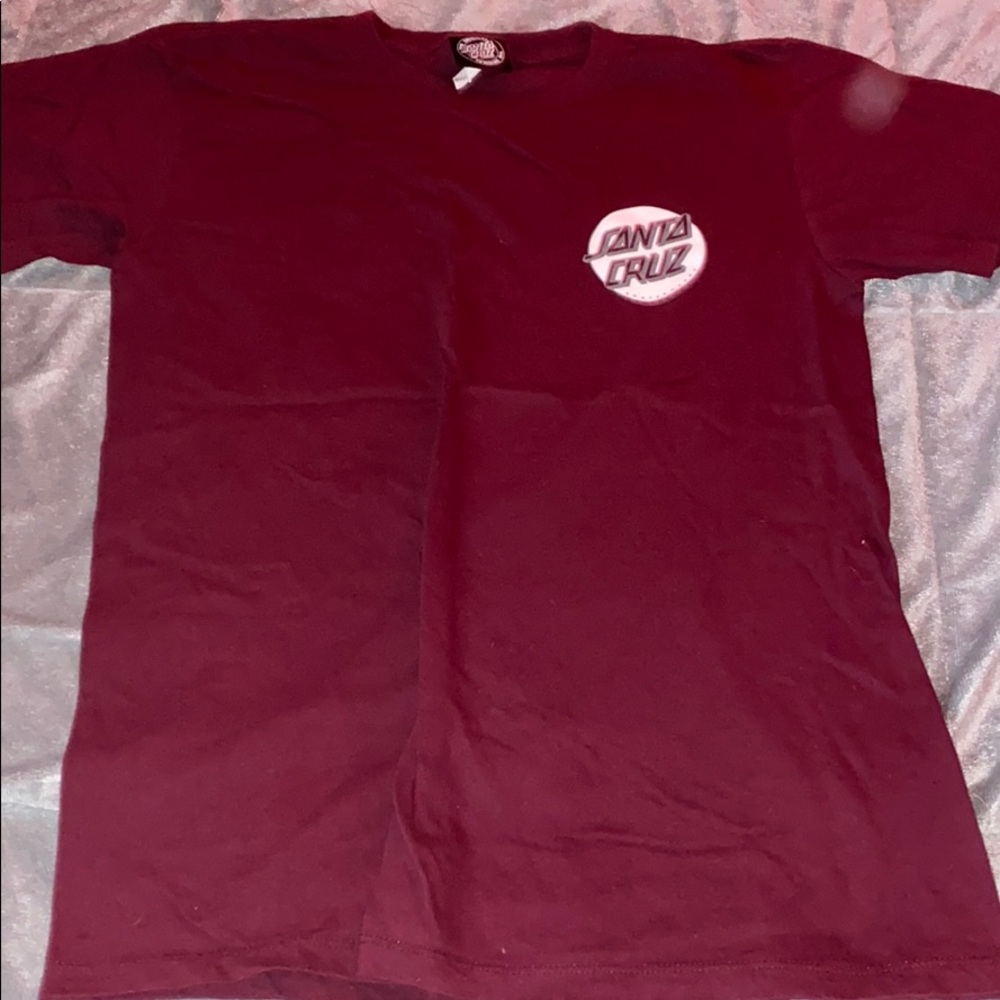 Maroon Santa Cruz tee